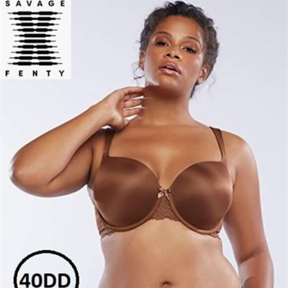 Savage X Fenty, Women's Curvy Microfiber & Lace Balconette-Brown. Size:40DD. NWT - Picture 2 of 16